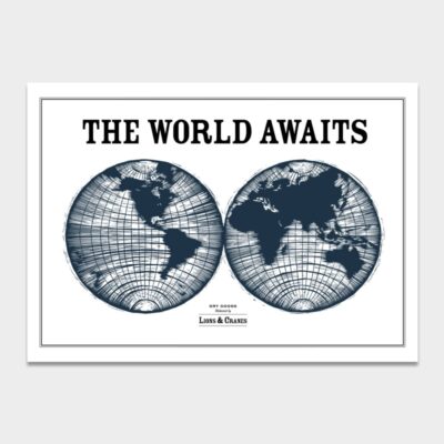 Poster Large World Awaits Blue 2-pack