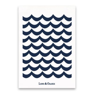 Kitchen Towel Waves White 5-pack
